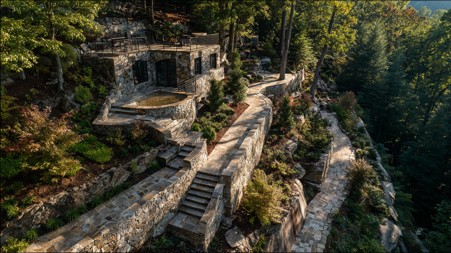 hardscaping ideas challenging terrain asheville