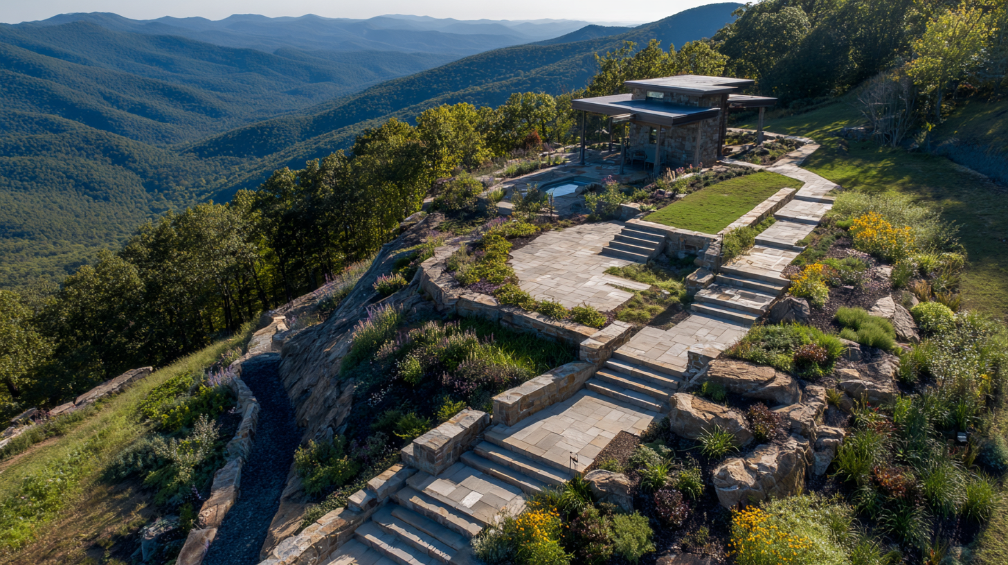 hardscaping ideas sloped backyard