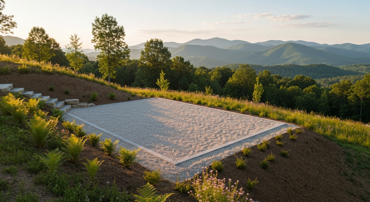 permeable gravel patio asheville nc